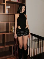 The Midnight High Cut Mock Neck Bodysuit - Image 5