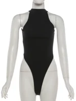 The Midnight High Cut Mock Neck Bodysuit - Image 6